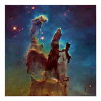 Pillars of Creation Eagle Nebula Abstract Cosmos Poster