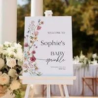 Baby Sprinkle Welcome Sign Floral