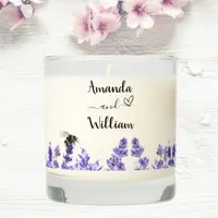 Lavender flowers wedding scented candle