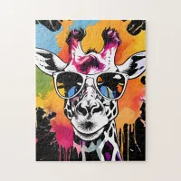 Cute Cool Giraffe with Sunglasses Jigsaw Puzzle