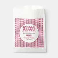 XOXO Hugs & Kisses Valentine's Day 1st Birthday Favor Bag