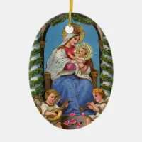 Vintage Birth of Christ Ornament