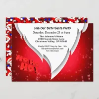 Join Our Dirty Santa Party with Santa Pattern, ZPR Invitation