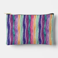 Vertical Wavy Vibrant Stripe Print Cut Sew Bag