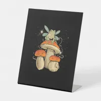 Cute Cottagecore Aesthetic Mushroom Frog Goblincor Pedestal Sign