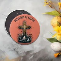 Blessings at Easter Christian Cross | Button