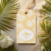 Hawaiian Palm Tree Silhouette Pattern Gold ID1093 Gift Tags