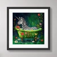 Fun Unicorn Zebra in a Bathtub