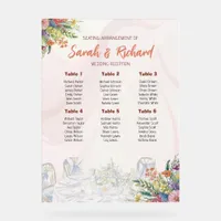 Romantic Wildflower Wedding Seating Chart