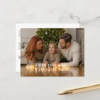 Custom Family Christmas Photo Holiday Postcard