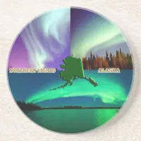 Northern Lights of Alaska Collage Coaster