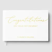 Retirement Party, Happy Retirement Leaving Party  Foil Guest Book