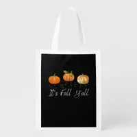It’s Fall Y’all Funny Quote Grocery Bag