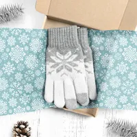 White Snowflakes on Blue Christmas Tissue Paper