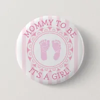 "Mommy To Be" Pink  Baby Shower Button