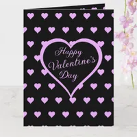 Fun and Flirty Pink Hearts Valentine's Card