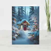 A Little Cabin in the Woods | Festive Christmas Card