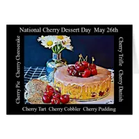 National Cherry Dessert Day MAy 26th Card