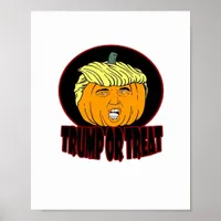 Trumpkin Or Treat Halloween Trumpkin Trick Or Trea Poster