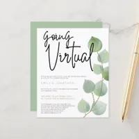 Budget Eucalyptus Leaves Script Virtual Wedding