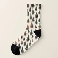  Christmas trees Stocking Socks