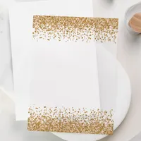 Gold Glitter Borders Wedding Vellum Vellum Invitations