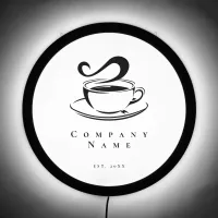 Simple Minimalistic Black Company Logo LED Sign