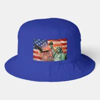 4th of July Liberty Eagle Fireworks USA 250th Bucket Hat