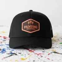 Painting Services Paintbrushes Leather Patch Hat