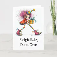 ** Colorful 4 Whimsical Christmas Girl Gift AP97  Thank You Card