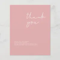 Budget Modern Girl Baby Shower Thank You Card