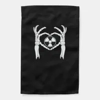 Radiology X-Ray Tech Heart Shaped Skeleton Hands D Garden Flag