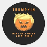 Trumpkin Make Halloween Great Again Fitted Classic Round Sticker