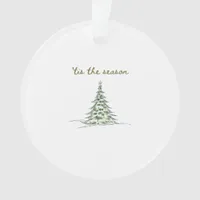 Tis The Season Christmas Tree Debbie Groovy Santa Ornament