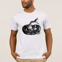 Snake, Cobra Mens Black and Gray Shirt