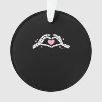 Skeleton Hands Heart Funny Ornament