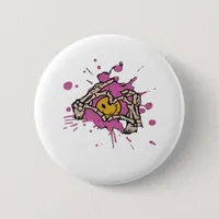 Skeleton Hand Heart Show Classic Button
