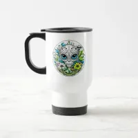 Cosmic Voyager | Alien Extraterrestrial Floral Travel Mug