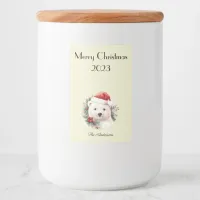 Polar Bear Watercolor Christmas Food Label