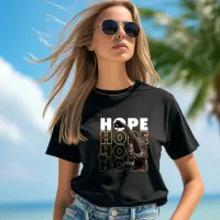 Black and White Typography HOPE T-Shirt