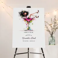 Bride in a Tini Bit Martini Bachelorette Welcome Foam Board