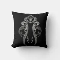 Elegant Ornate Goth Design (Version 2) Pillow