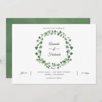 Watercolor Woodland Forest Greenery Wedding Invitation