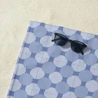 Beach Towel - Overlapping Blue Dots