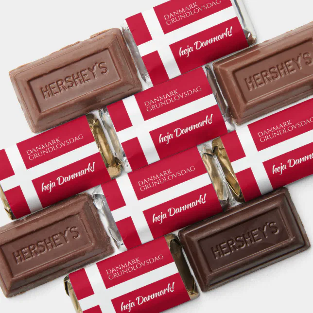 Danmark Grundlovsdag Danish National Day Flag Hershey's Miniatures