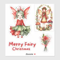 Merry Fairy Christmas Custom-Cut Vinyl Sticker