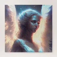 Mystical Blue Eyed Angel Jigsaw Puzzle