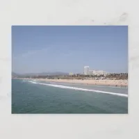 Golden Shores: Santa Monica Beach Radiance Postcard