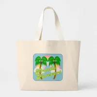 Fronds Forever Fun Bff Cartoon Motto Large Tote Bag