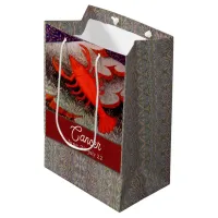 Cancer the Crab Zodiac Sign Birthday Party Medium Gift Bag